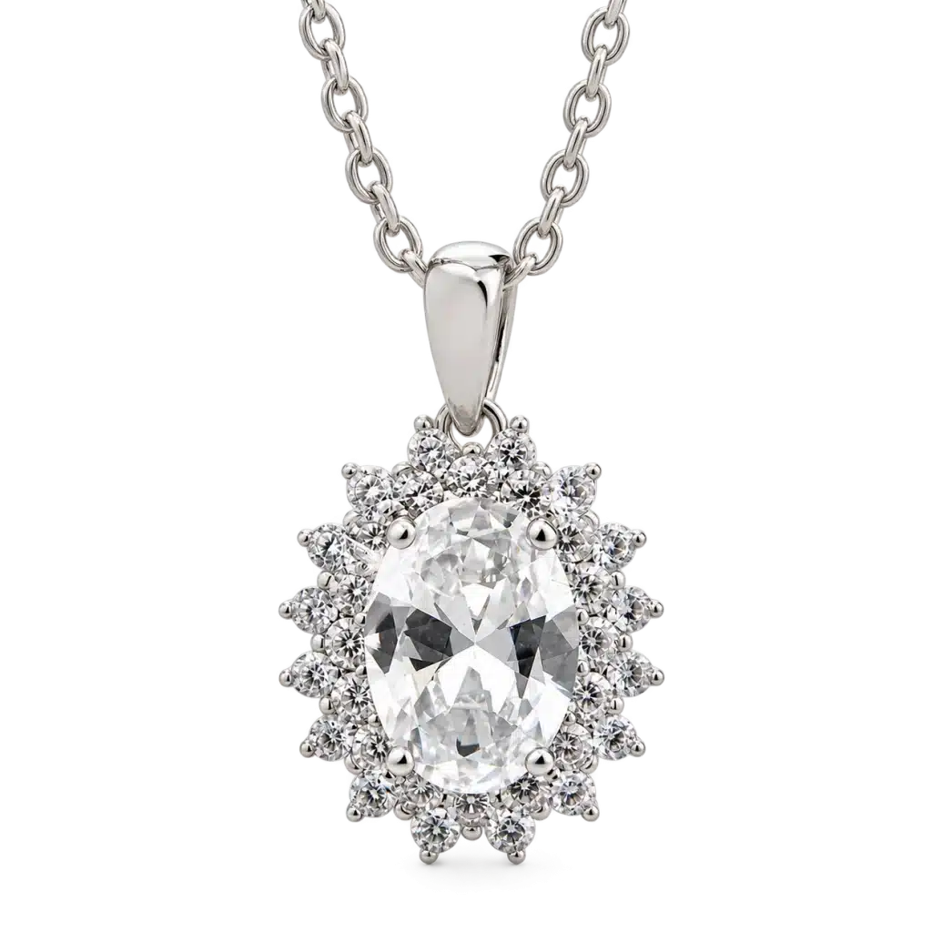 Diana ovál – náhrdelník s krystaly Swarovski