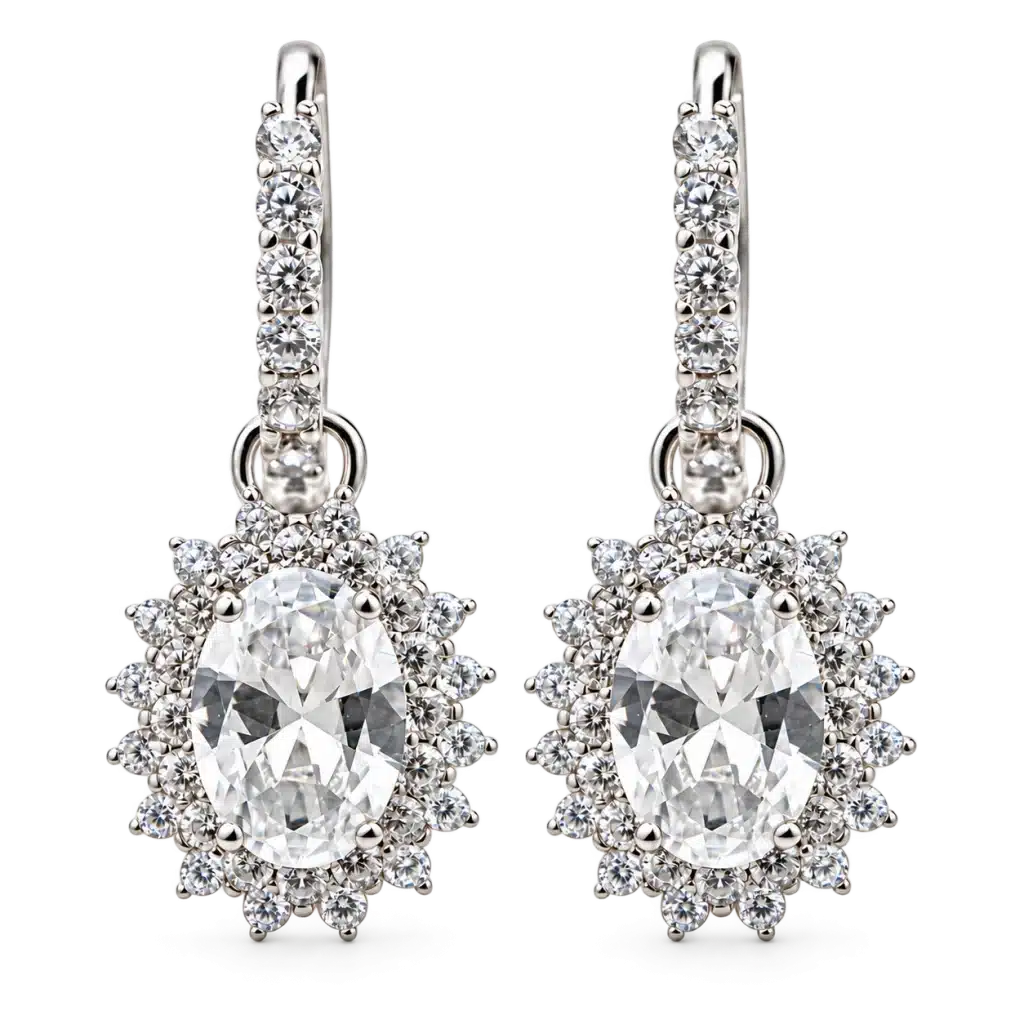 Diana ovál – náušnice s krystaly Swarovski